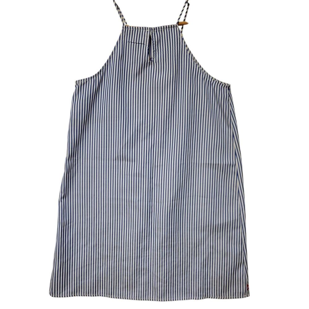 Polagram Striped Sundress Embroidered Applique Nautical Beach Resort Cruise SZ S - Picture 2 of 8